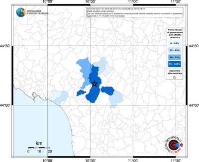 Mappa territorio comunale con almeno 3 questionari