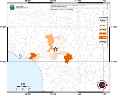 Mappa territorio comunale con almeno 3 questionari