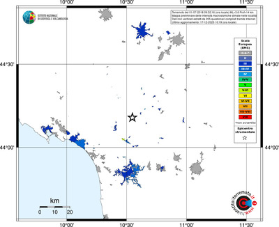 Mappa EMS - territori località