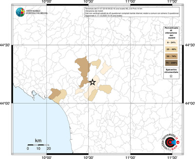 Mappa territorio comunale con almeno 3 questionari