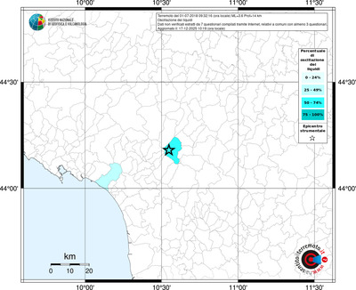 Mappa territorio comunale con almeno 3 questionari