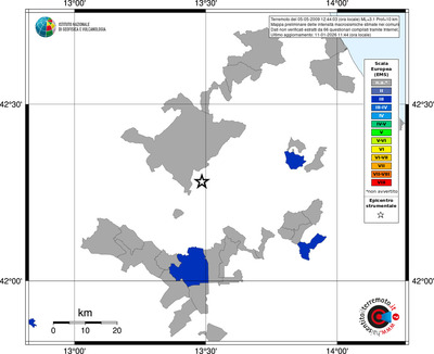 Mappa EMS - territori comuni
