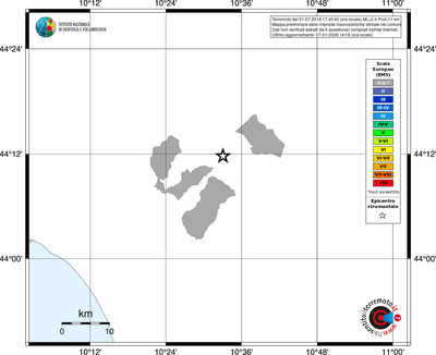 Mappa EMS - territori comuni