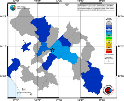 Mappa EMS - territori comuni