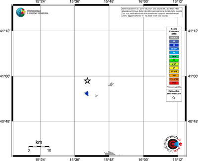 Mappa EMS - territori località