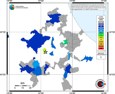 Mappa EMS - territori comuni