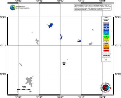 Mappa EMS - territori località