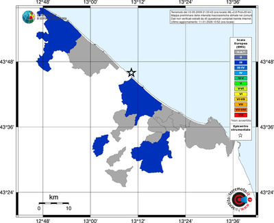 Mappa EMS - territori comuni