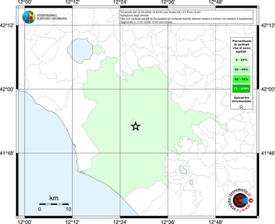Mappa territorio comunale con almeno 3 questionari