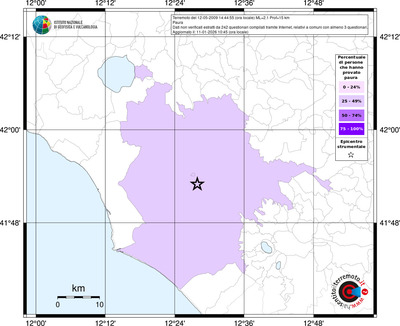 Mappa territorio comunale con almeno 3 questionari
