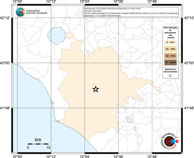 Mappa territorio comunale con almeno 3 questionari