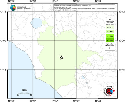 Mappa territorio comunale con almeno 3 questionari