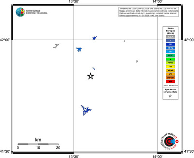 Mappa EMS - territori località
