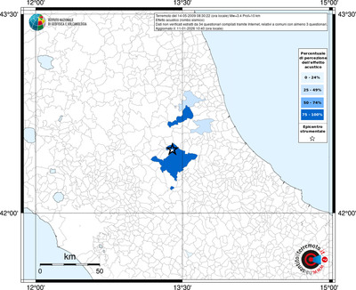 Mappa territorio comunale con almeno 3 questionari