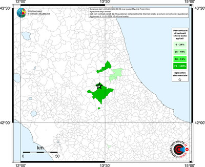 Mappa territorio comunale con almeno 3 questionari