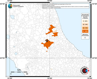Mappa territorio comunale con almeno 3 questionari