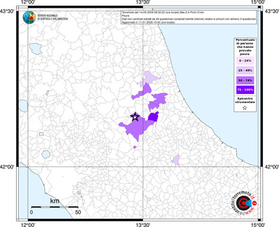 Mappa territorio comunale con almeno 3 questionari