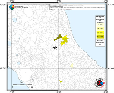 Mappa territorio comunale con almeno 3 questionari