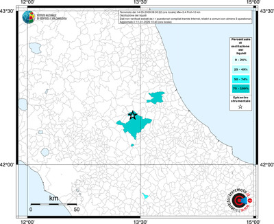 Mappa territorio comunale con almeno 3 questionari