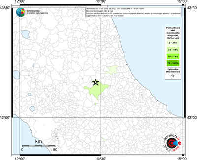 Mappa territorio comunale con almeno 3 questionari