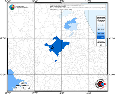 Mappa territorio comunale con almeno 3 questionari