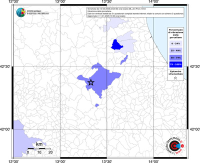 Mappa territorio comunale con almeno 3 questionari