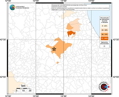 Mappa territorio comunale con almeno 3 questionari