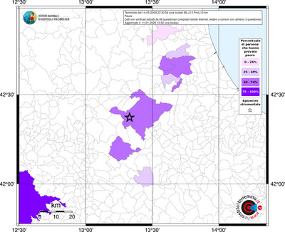 Mappa territorio comunale con almeno 3 questionari