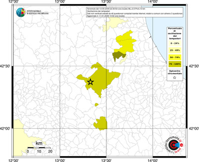 Mappa territorio comunale con almeno 3 questionari
