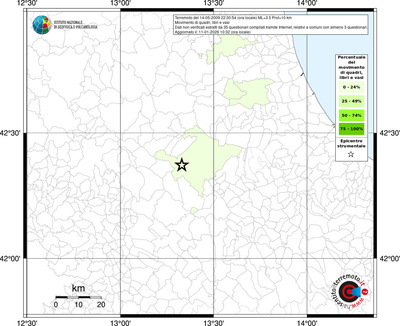 Mappa territorio comunale con almeno 3 questionari
