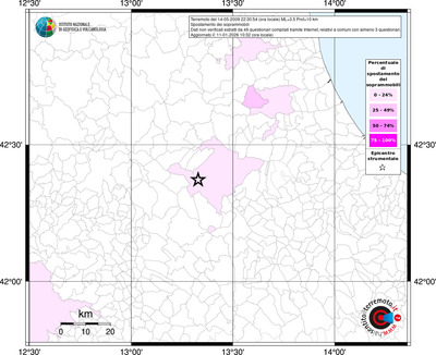 Mappa territorio comunale con almeno 3 questionari