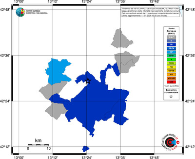 Mappa EMS - territori comuni