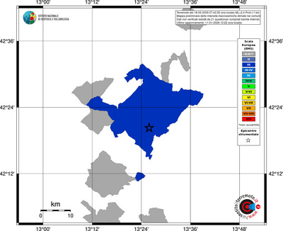 Mappa EMS - territori comuni