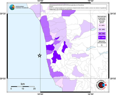 Mappa territorio comunale con almeno 3 questionari
