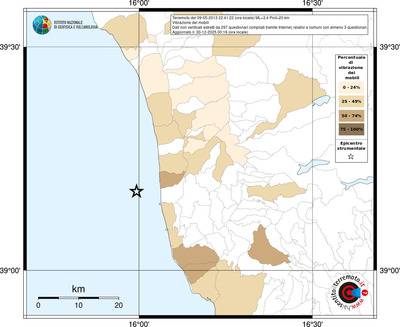 Mappa territorio comunale con almeno 3 questionari