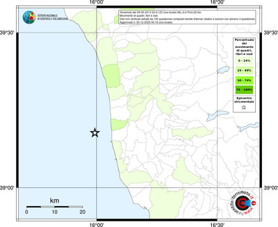 Mappa territorio comunale con almeno 3 questionari