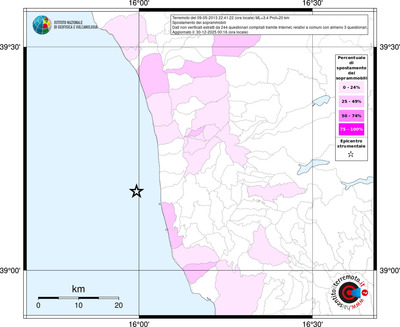 Mappa territorio comunale con almeno 3 questionari