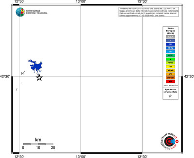 Mappa EMS - territori località
