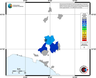 Mappa EMS - territori comuni