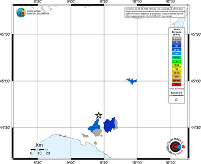 Mappa EMS - territori comuni