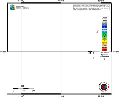 Mappa EMS - territori località