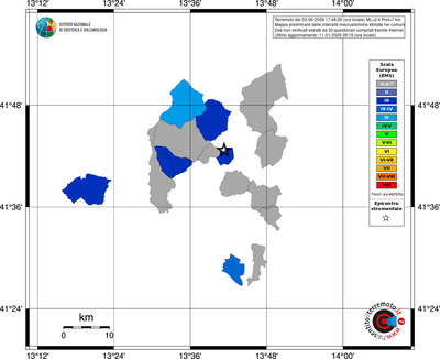 Mappa EMS - territori comuni