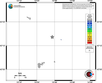 Mappa EMS - territori località