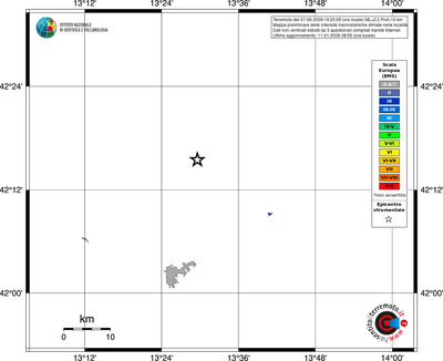 Mappa EMS - territori località