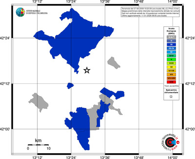 Mappa EMS - territori comuni
