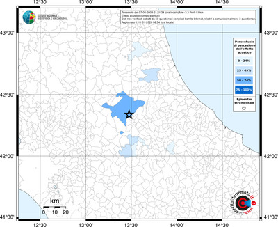 Mappa territorio comunale con almeno 3 questionari