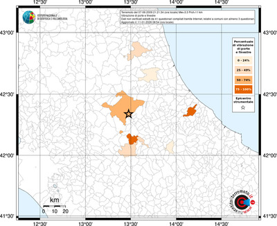 Mappa territorio comunale con almeno 3 questionari