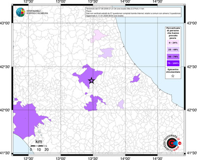 Mappa territorio comunale con almeno 3 questionari