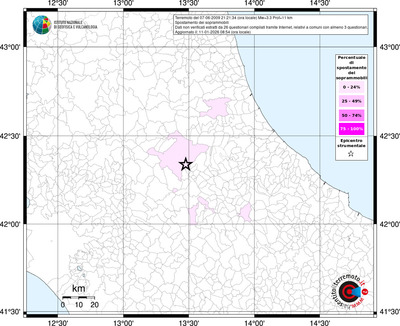 Mappa territorio comunale con almeno 3 questionari