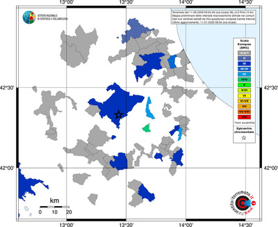 Mappa EMS - territori comuni